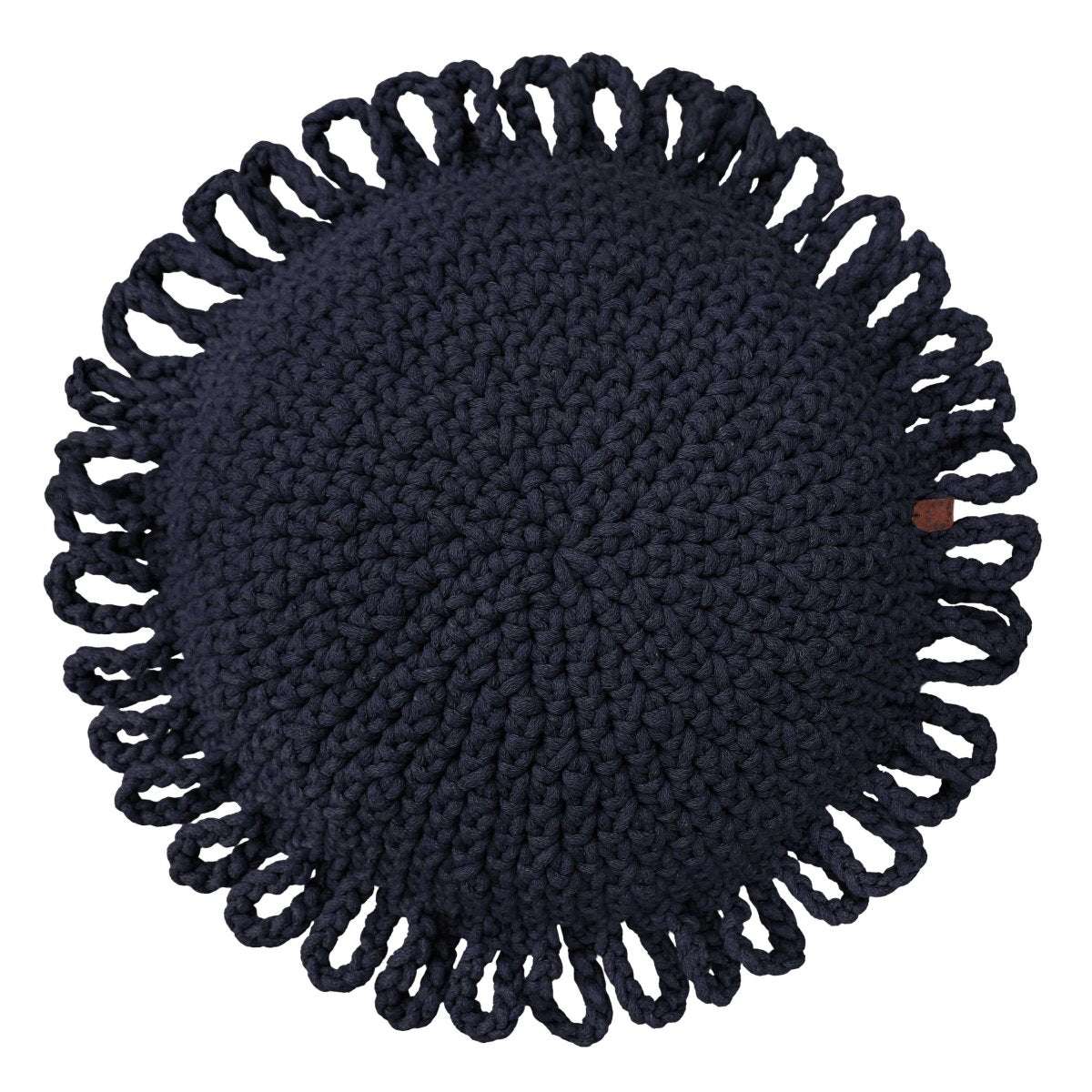 Crochet kids cushion FUN | NAVY BLUE - Zuri House