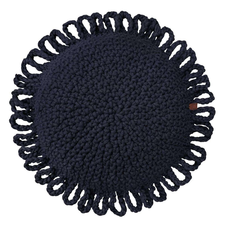Crochet kids cushion FUN | NAVY BLUE - Zuri House
