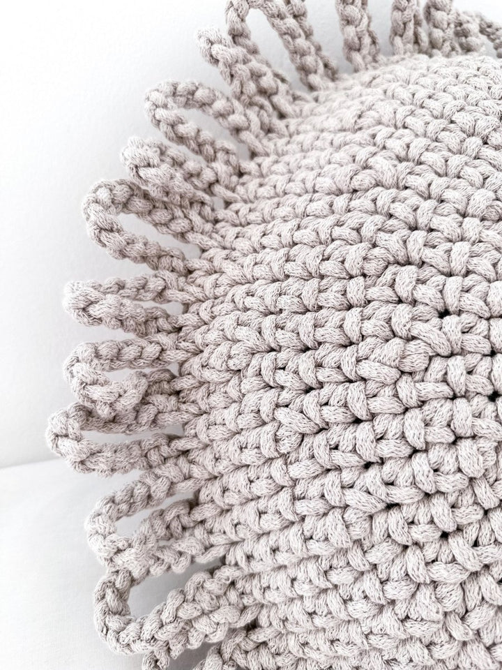 Crochet kids cushion FUN | OATMEAL - Zuri House