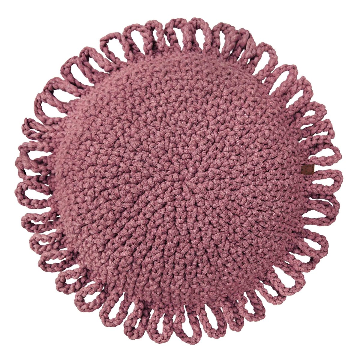 Crochet kids cushion FUN | OLD ROSE - Zuri House