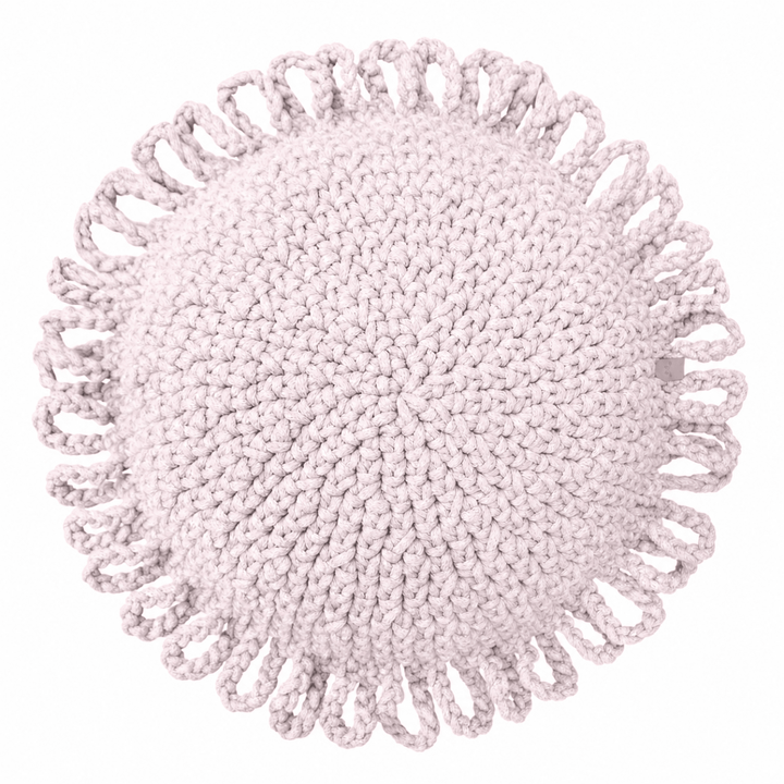 Crochet kids cushion FUN | PALE PINK - Zuri House