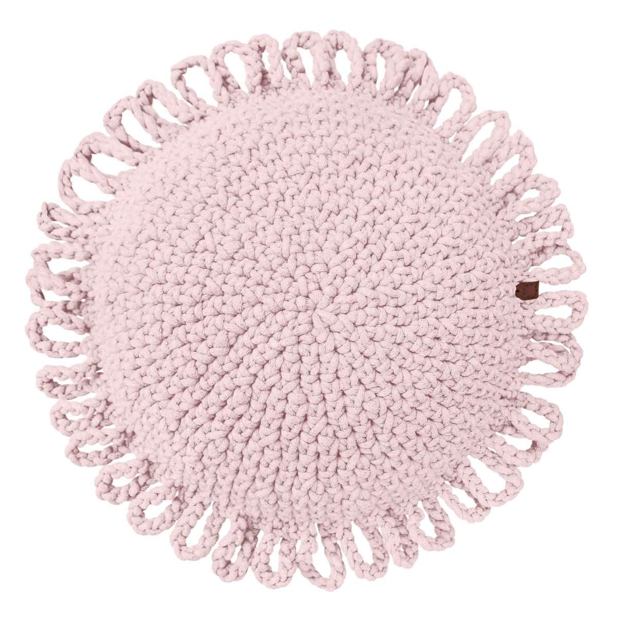 Crochet kids cushion FUN | PALE PINK - Zuri House
