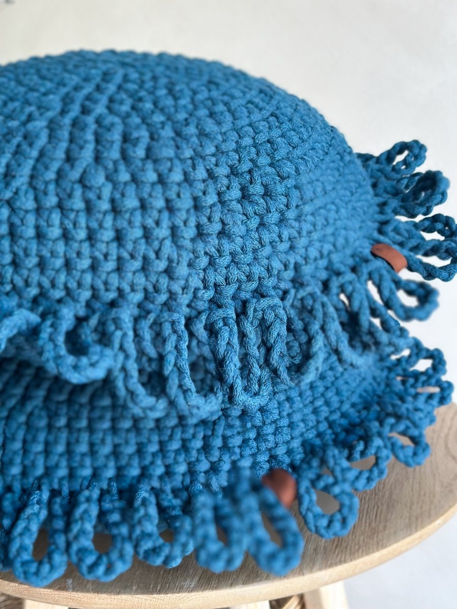 Crochet kids cushion FUN | PETROL - Zuri House