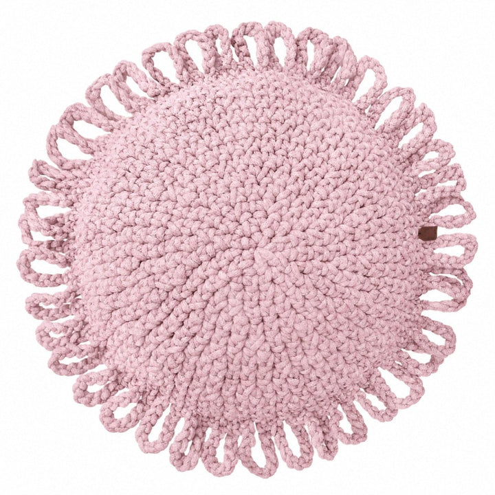 Crochet kids cushion FUN | POWDER PINK - Zuri House