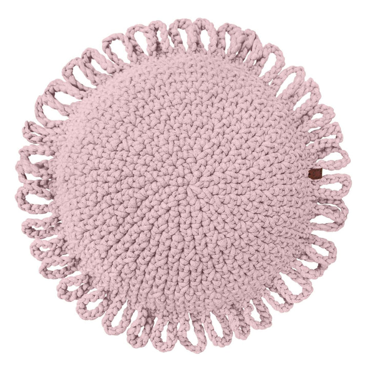 Crochet kids cushion FUN | POWDER PINK - Zuri House