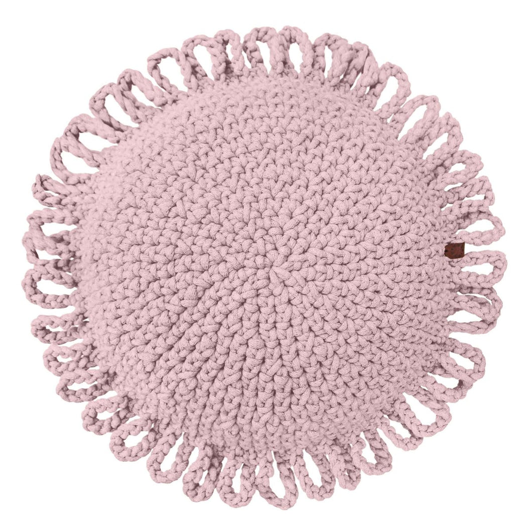 Crochet kids cushion FUN | POWDER PINK - Zuri House