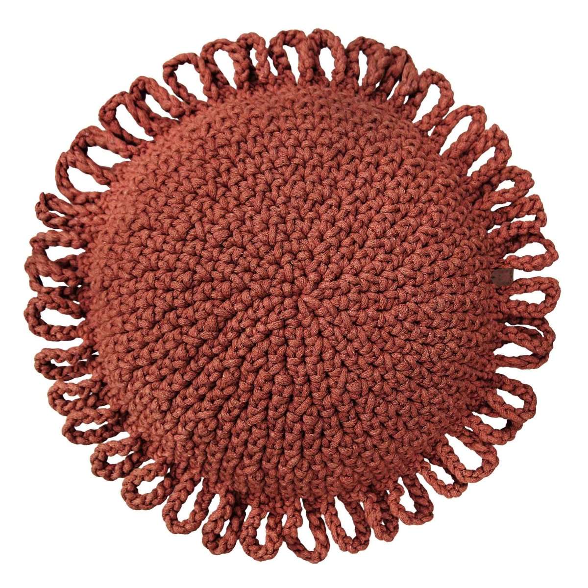 Crochet kids cushion FUN | TERRACOTTA - Zuri House