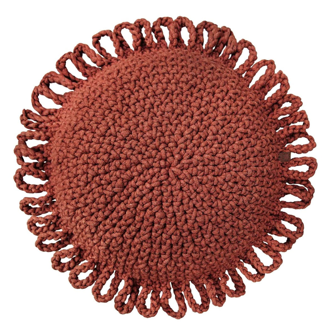 Crochet kids cushion FUN | TERRACOTTA - Zuri House