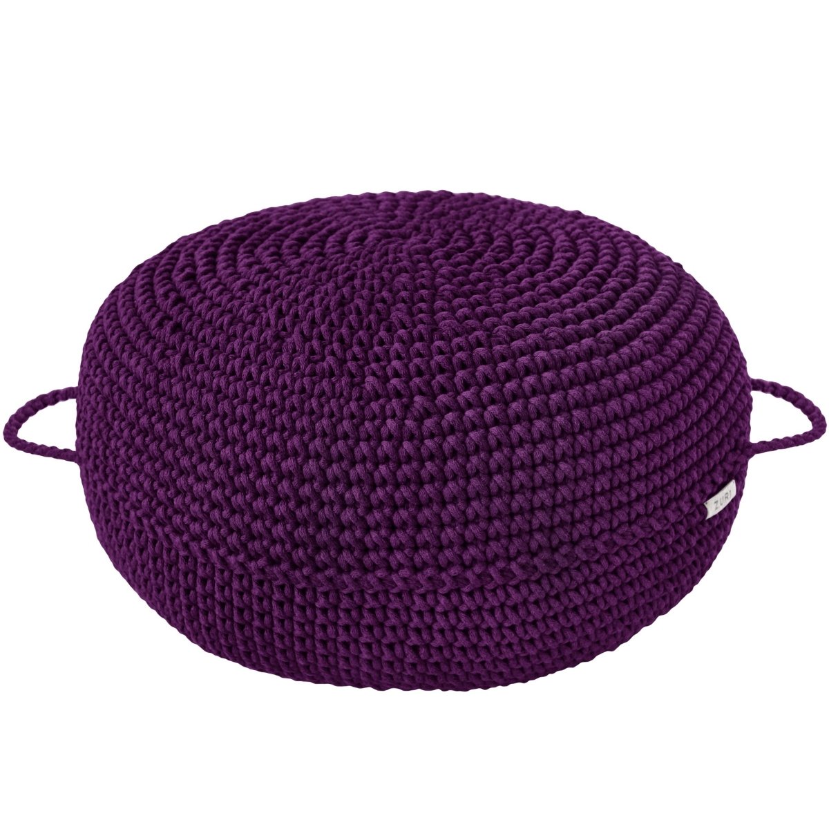 Crochet ottoman | AUBERGINE - Zuri House