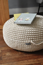 Crochet ottoman | BEIGE - Zuri House