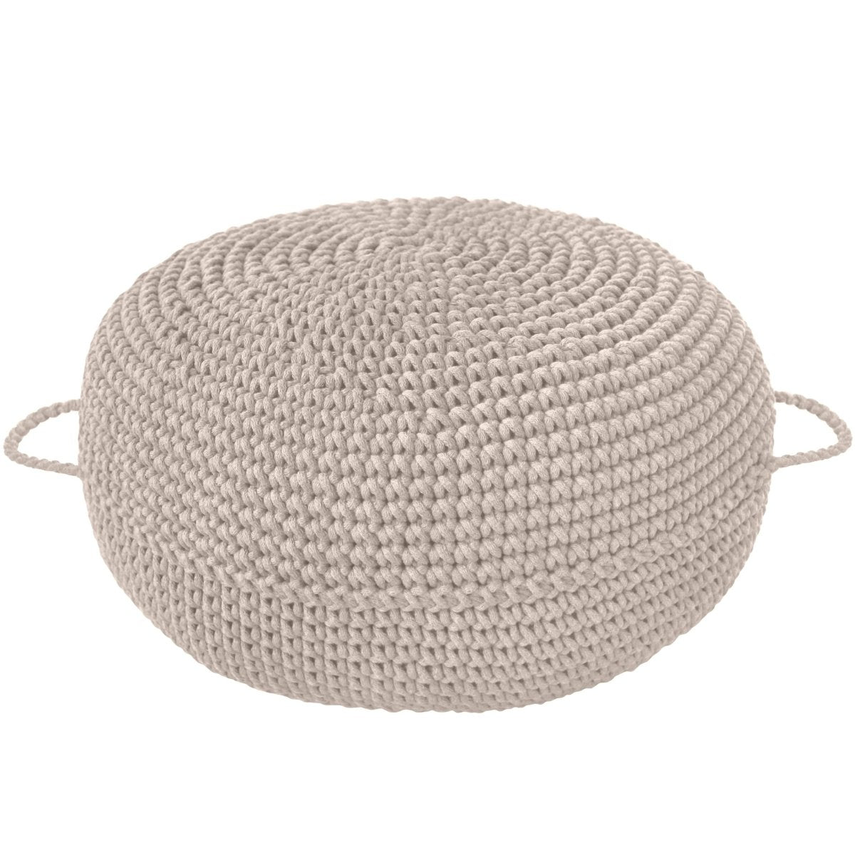 Crochet ottoman | BEIGE - Zuri House