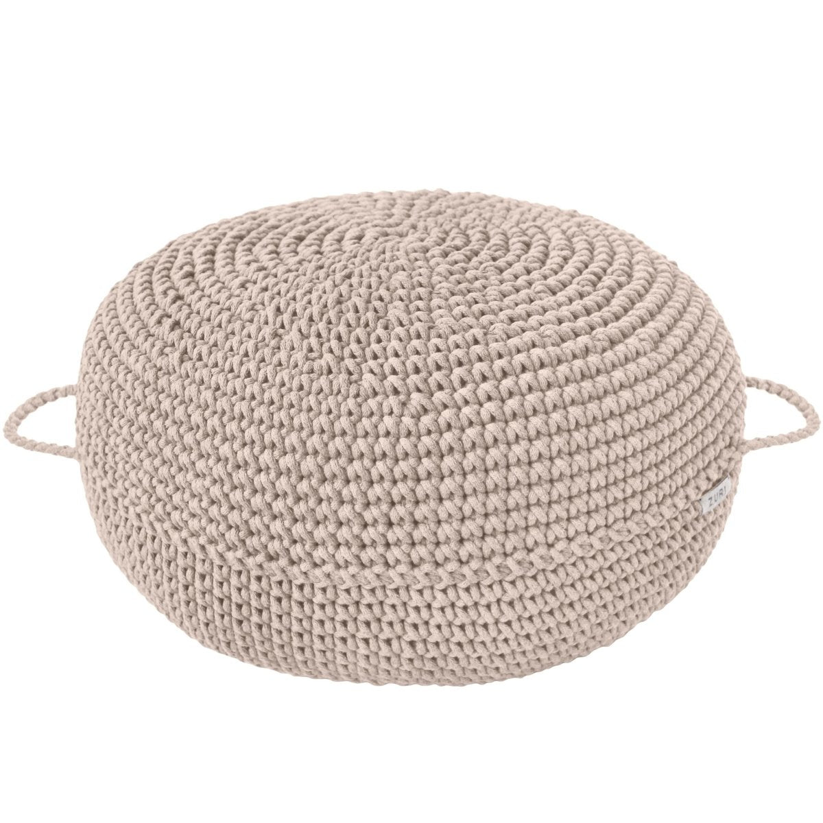 Crochet ottoman | BEIGE - Zuri House