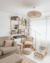 Crochet ottoman | BEIGE - Zuri House