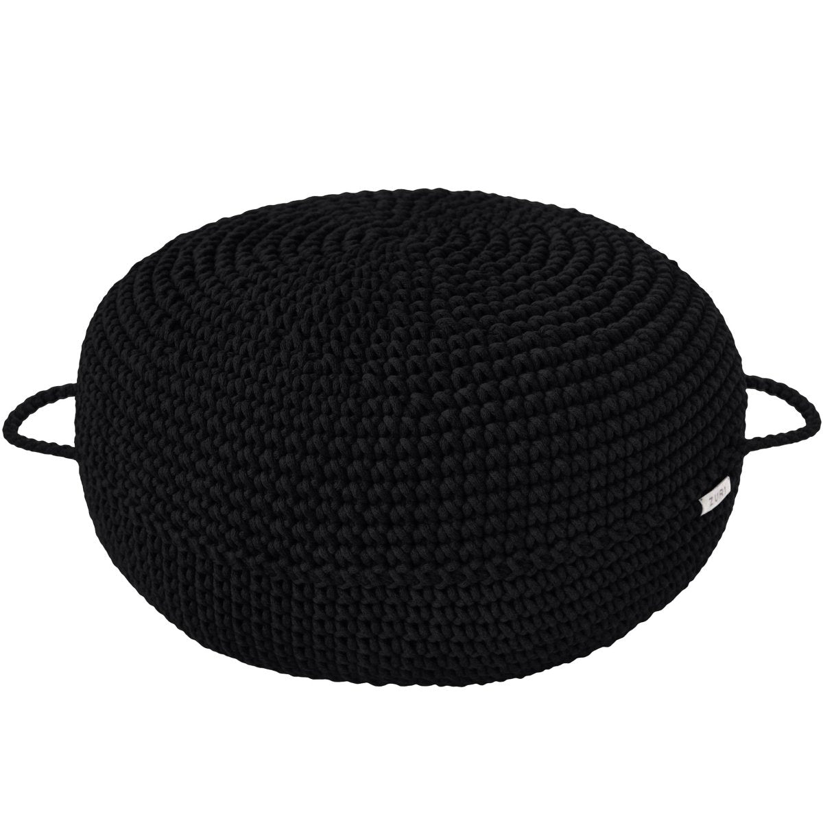 Crochet ottoman | BLACK - Zuri House