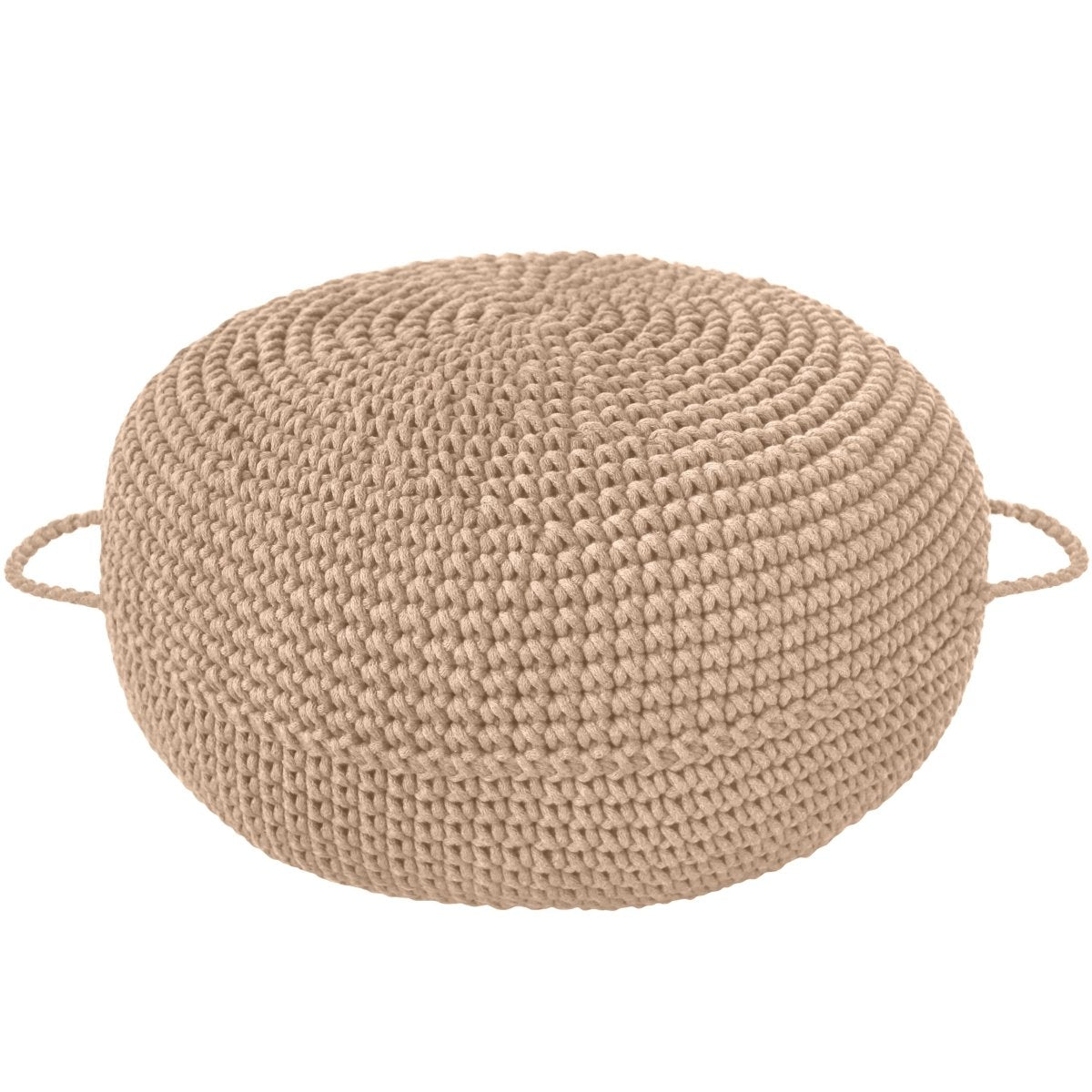 Crochet ottoman | CARAMEL - Zuri House