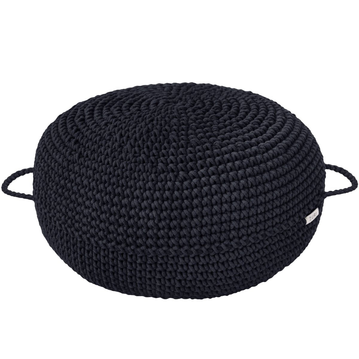 Crochet ottoman | CHARCOAL - Zuri House