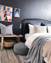 Crochet ottoman | DARK GREY - Zuri House