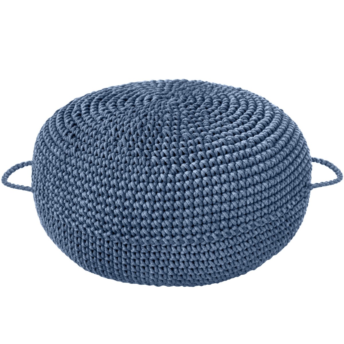 Crochet ottoman | DENIM BLUE - Zuri House