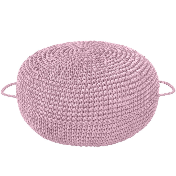 Crochet ottoman | DUSTY ROSE - Zuri House