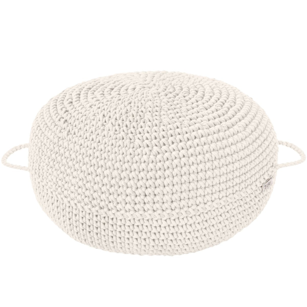 Crochet ottoman | IVORY - Zuri House