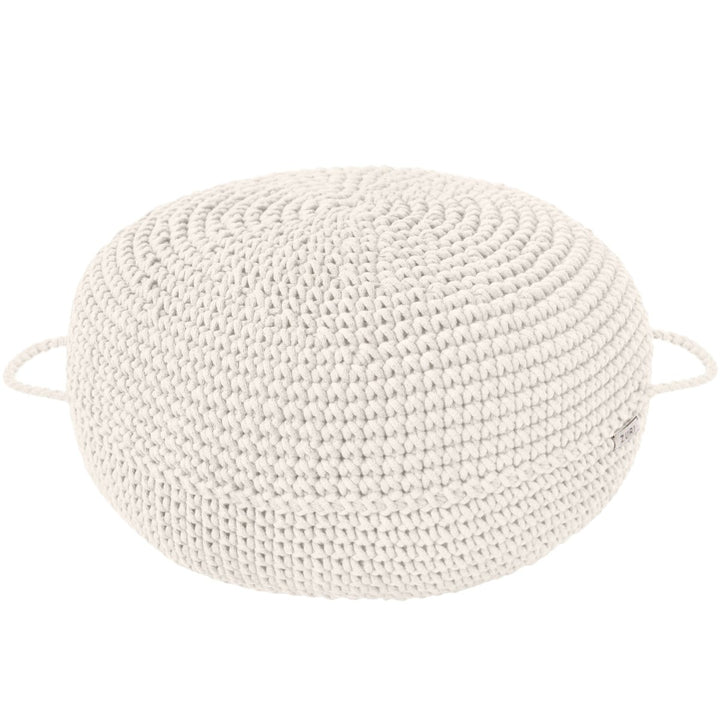 Crochet ottoman | IVORY - Zuri House