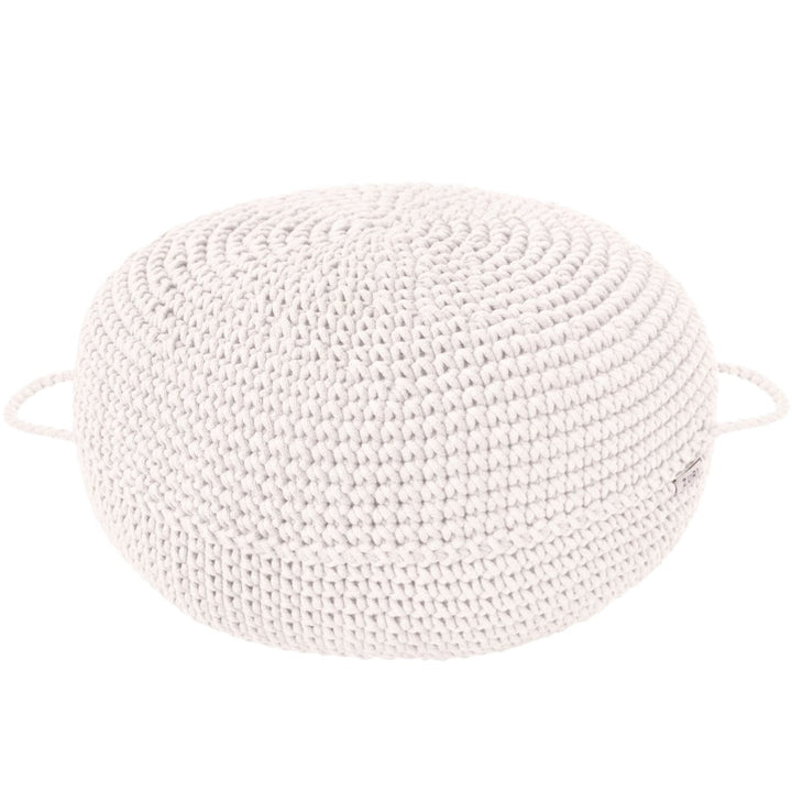 Crochet ottoman | IVORY - Zuri House