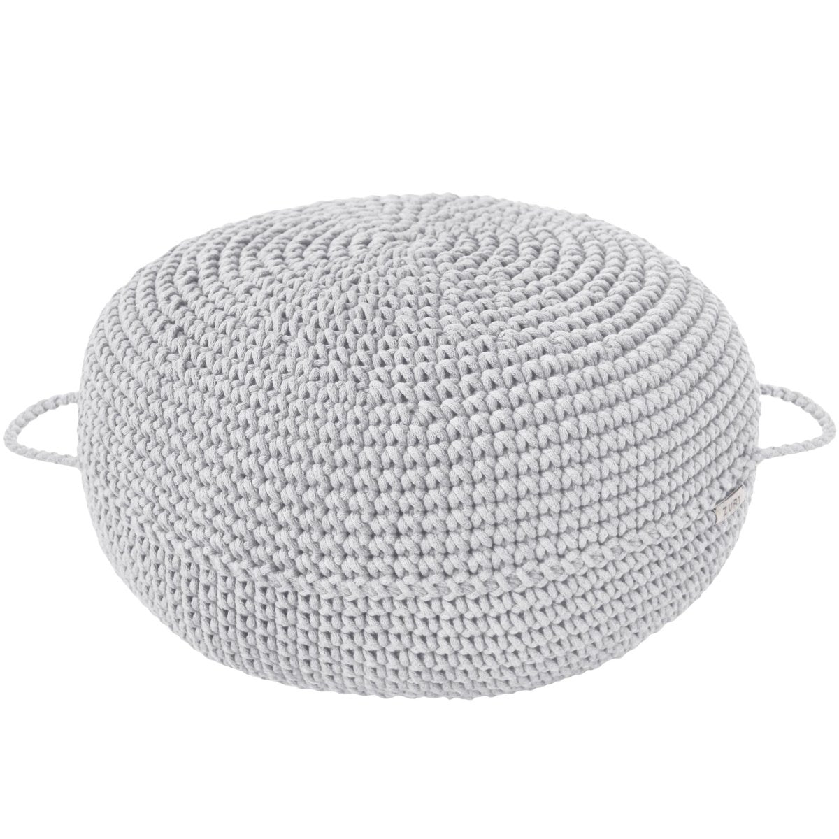 Crochet ottoman | LIGHT GREY - Zuri House