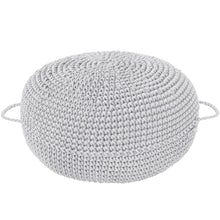 Crochet ottoman | LIGHT GREY - Zuri House