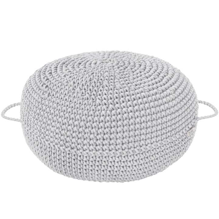 Crochet ottoman | LIGHT GREY - Zuri House