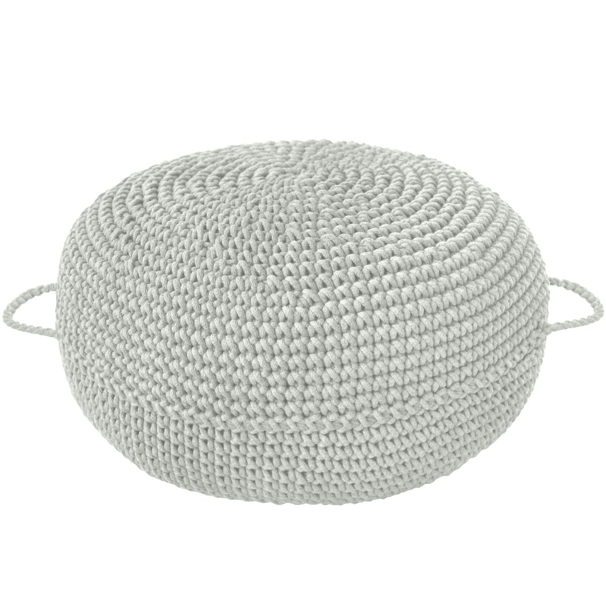 Crochet ottoman | LIGHT OLIVE - Zuri House