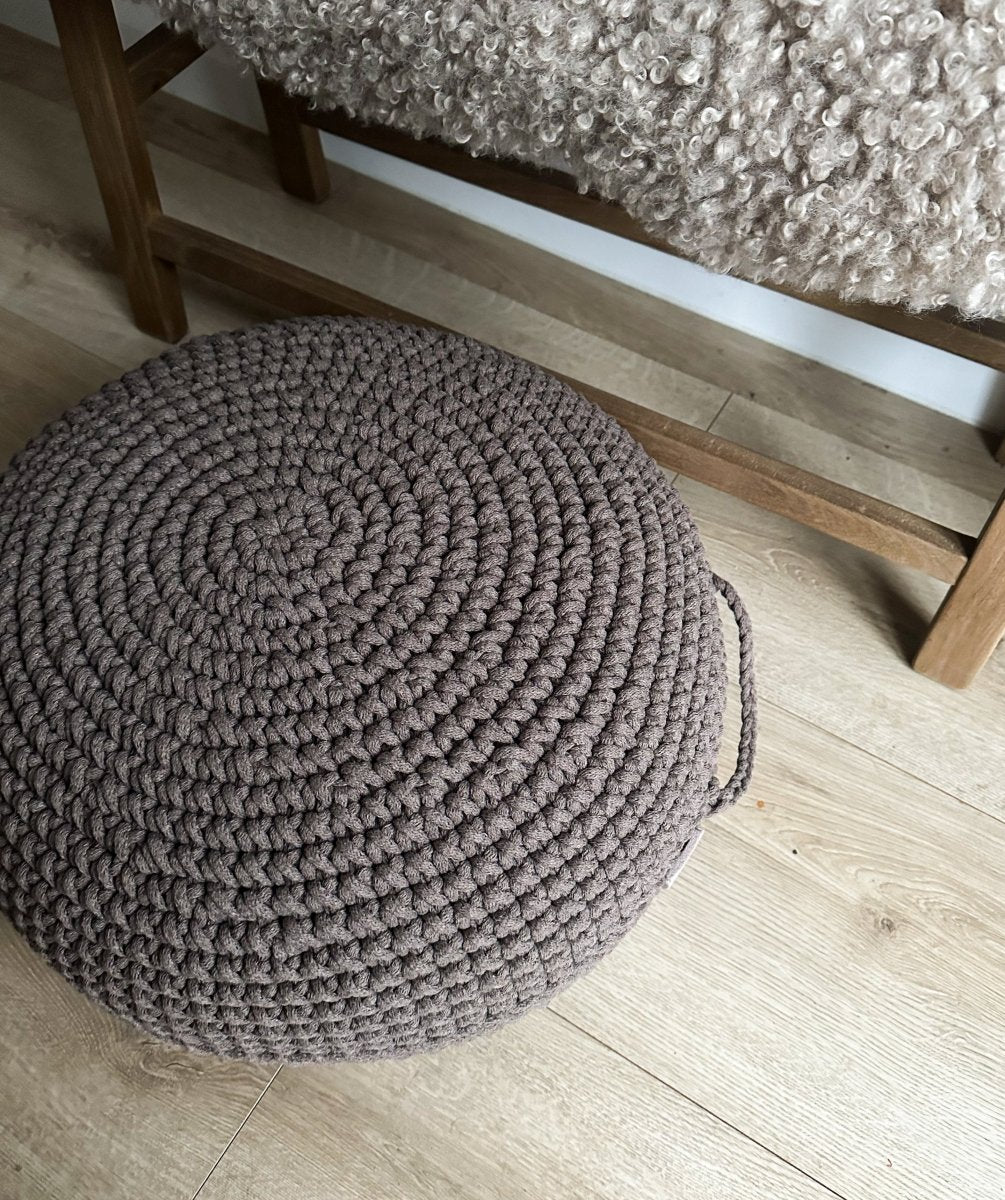 Crochet ottoman | MOCHA - Zuri House