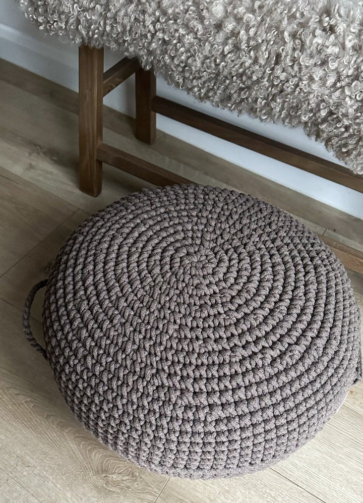 Crochet ottoman | MOCHA - Zuri House