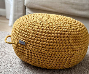 Crochet ottoman | MUSTARD - Zuri House