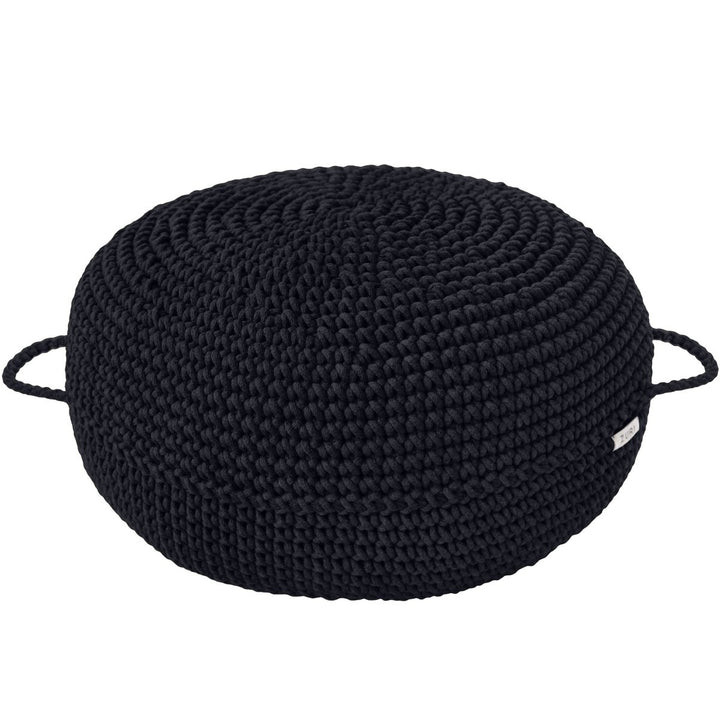 Crochet ottoman | NAVY BLUE - Zuri House