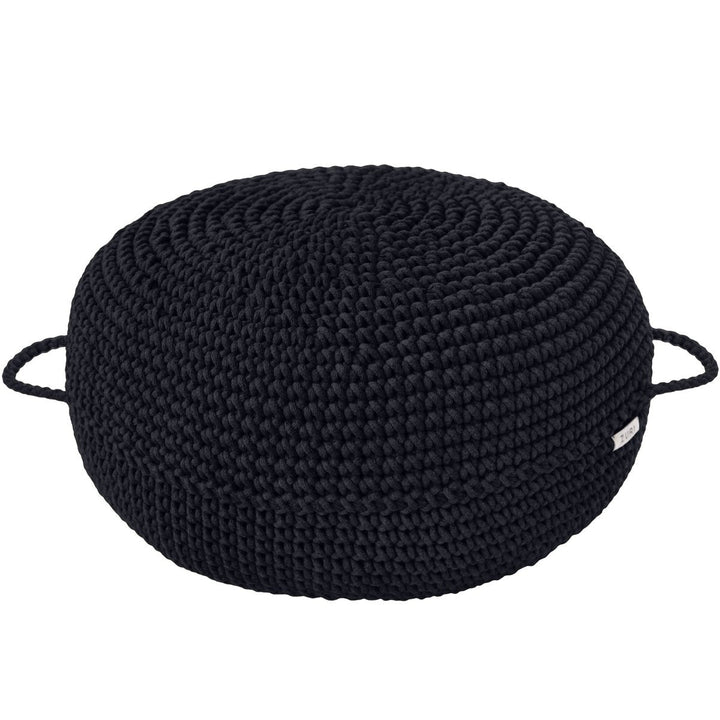 Crochet ottoman | NAVY BLUE - Zuri House