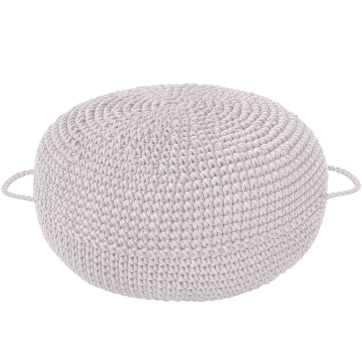 Crochet ottoman | OATMEAL - Zuri House