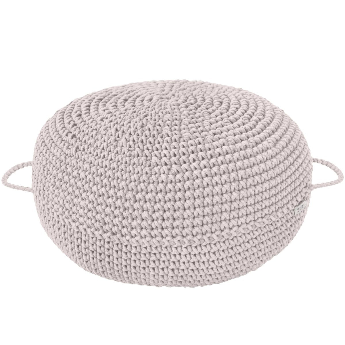 Crochet ottoman | OATMEAL - Zuri House