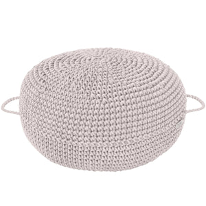 Crochet ottoman | OATMEAL - Zuri House