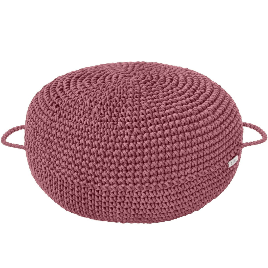 Crochet ottoman | OLD ROSE - Zuri House