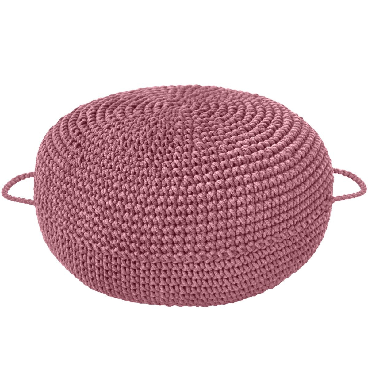 Crochet ottoman | OLD ROSE - Zuri House