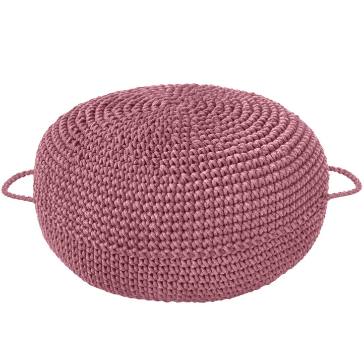 Crochet ottoman | OLD ROSE - Zuri House