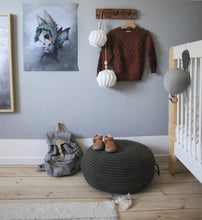 Crochet ottoman | OLIVE GREEN - Zuri House