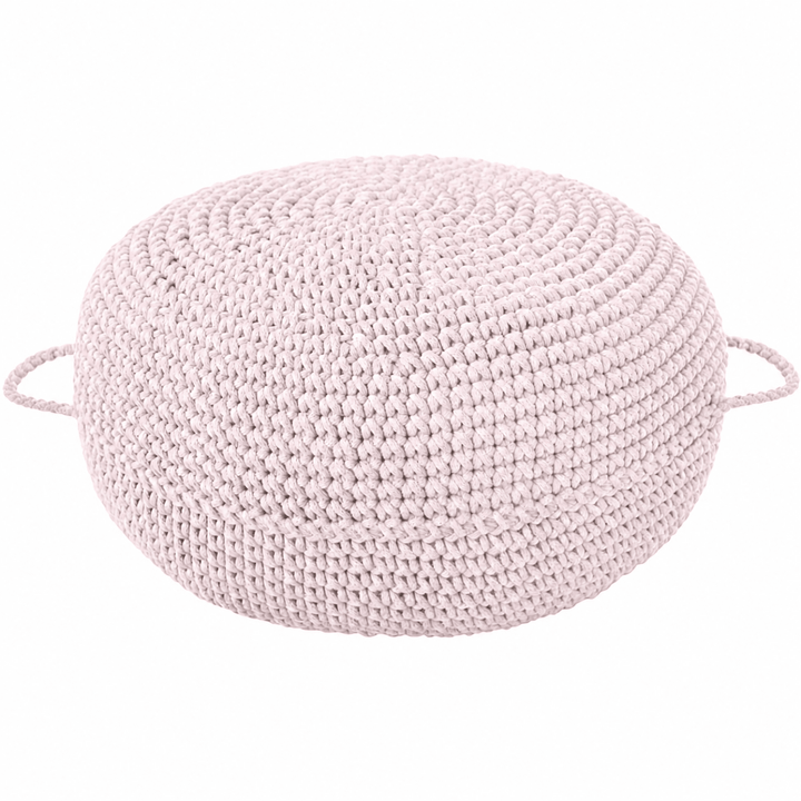Crochet ottoman | PALE PINK - Zuri House