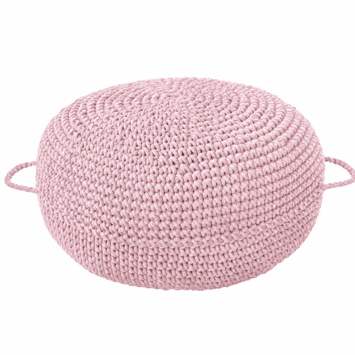 Crochet ottoman | POWDER PINK - Zuri House