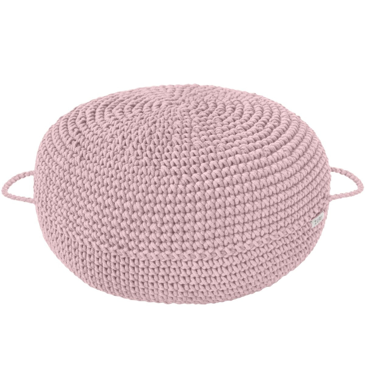 Crochet ottoman | POWDER PINK - Zuri House