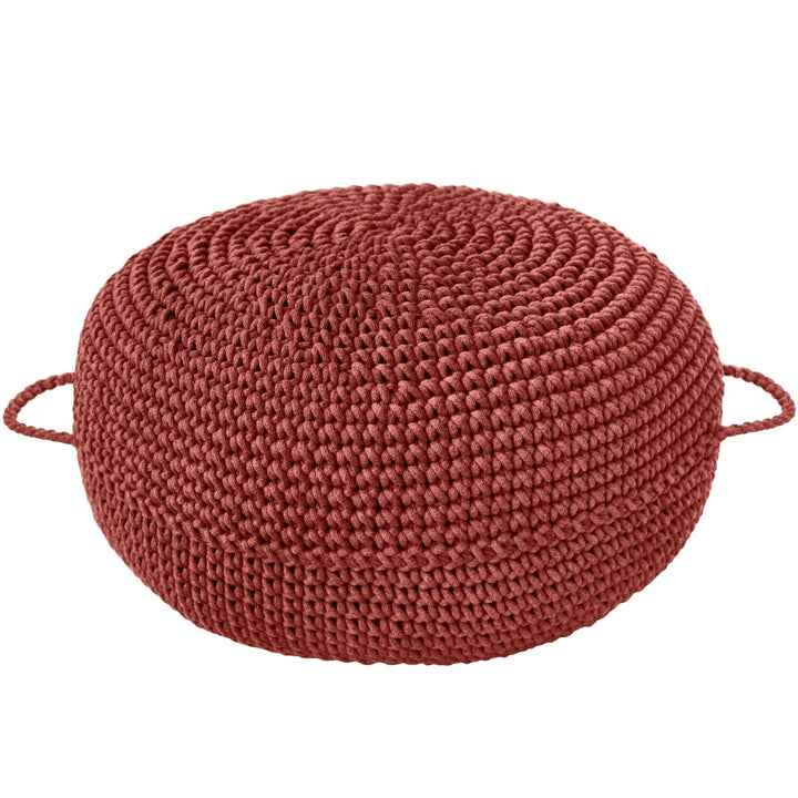 Crochet ottoman | TERRACOTTA - Zuri House