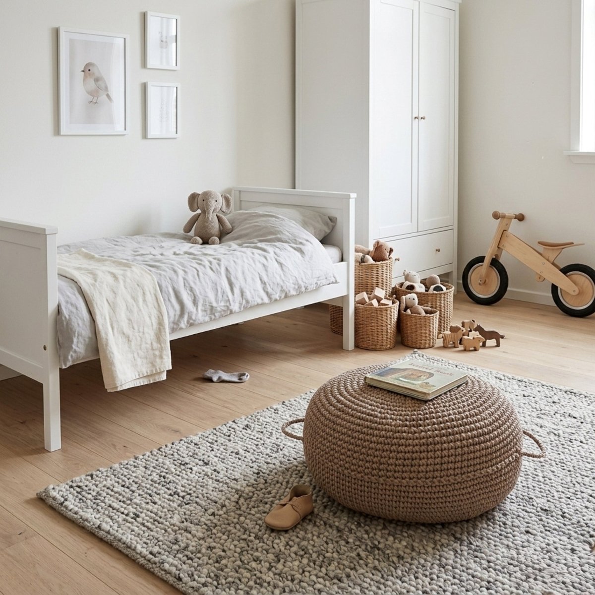 Crochet ottoman | TOFFEE - Zuri House