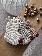 Crochet Reindeer Stocking | Cappuccino & Red Nose - Zuri House