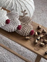 Crochet Reindeer Stocking | Cappuccino & Red Nose - Zuri House