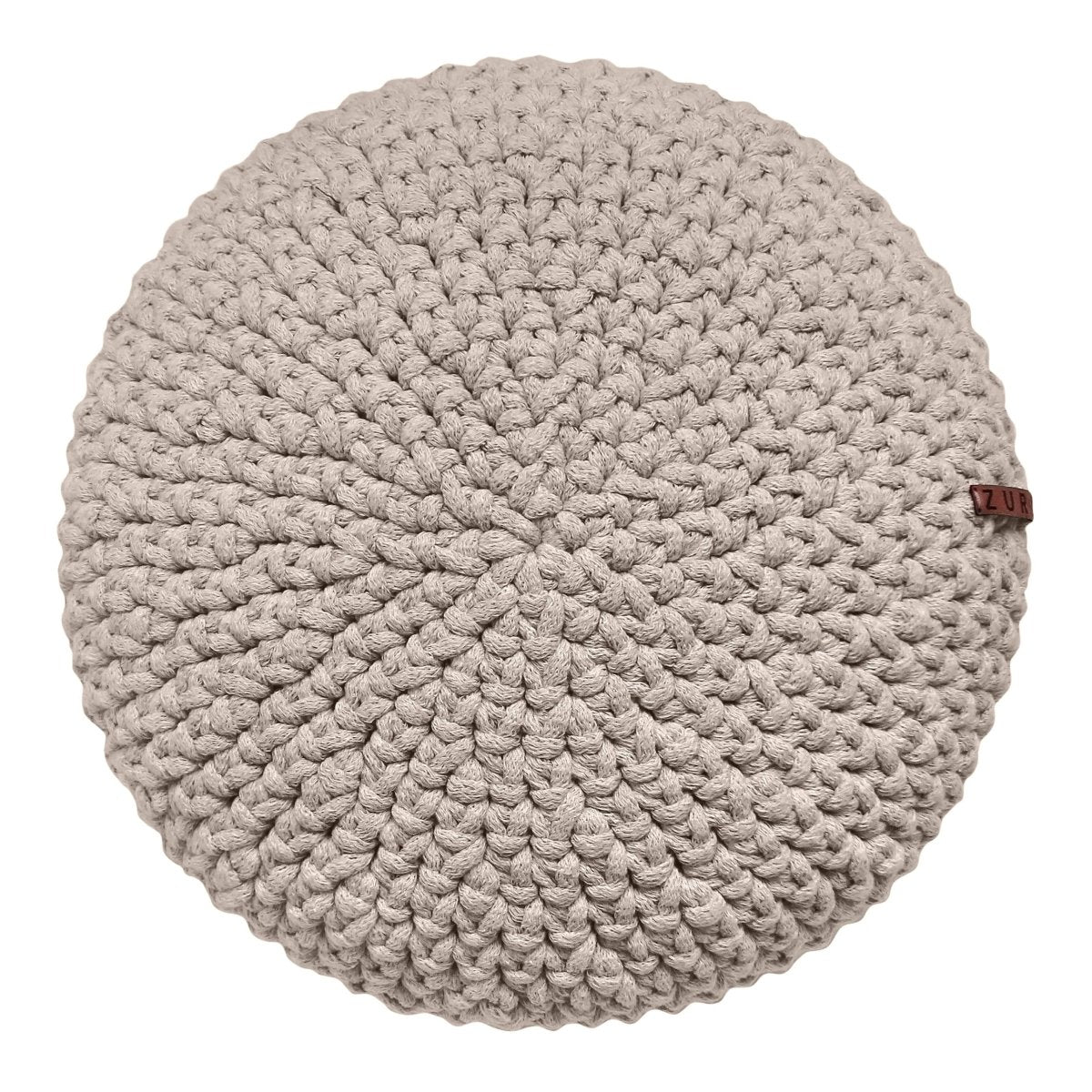 Crochet round cushion | BEIGE - Zuri House